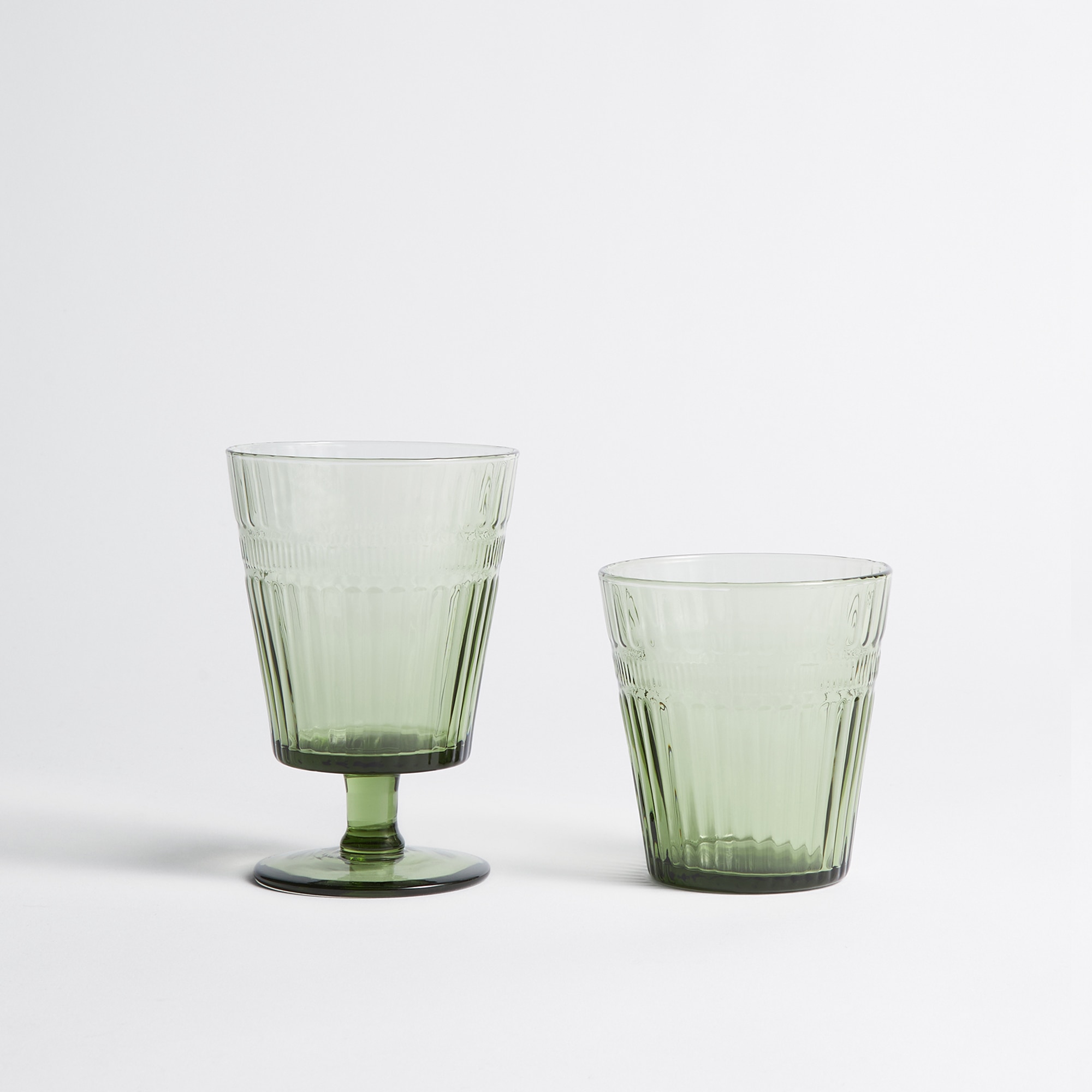 Copo de água de vidro Glow Verde-4