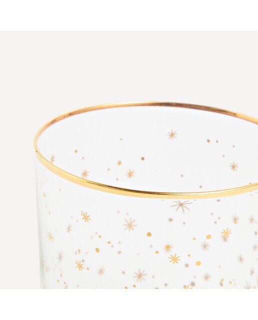 Copo de Água Baixo Snowflakes Multicolor-2