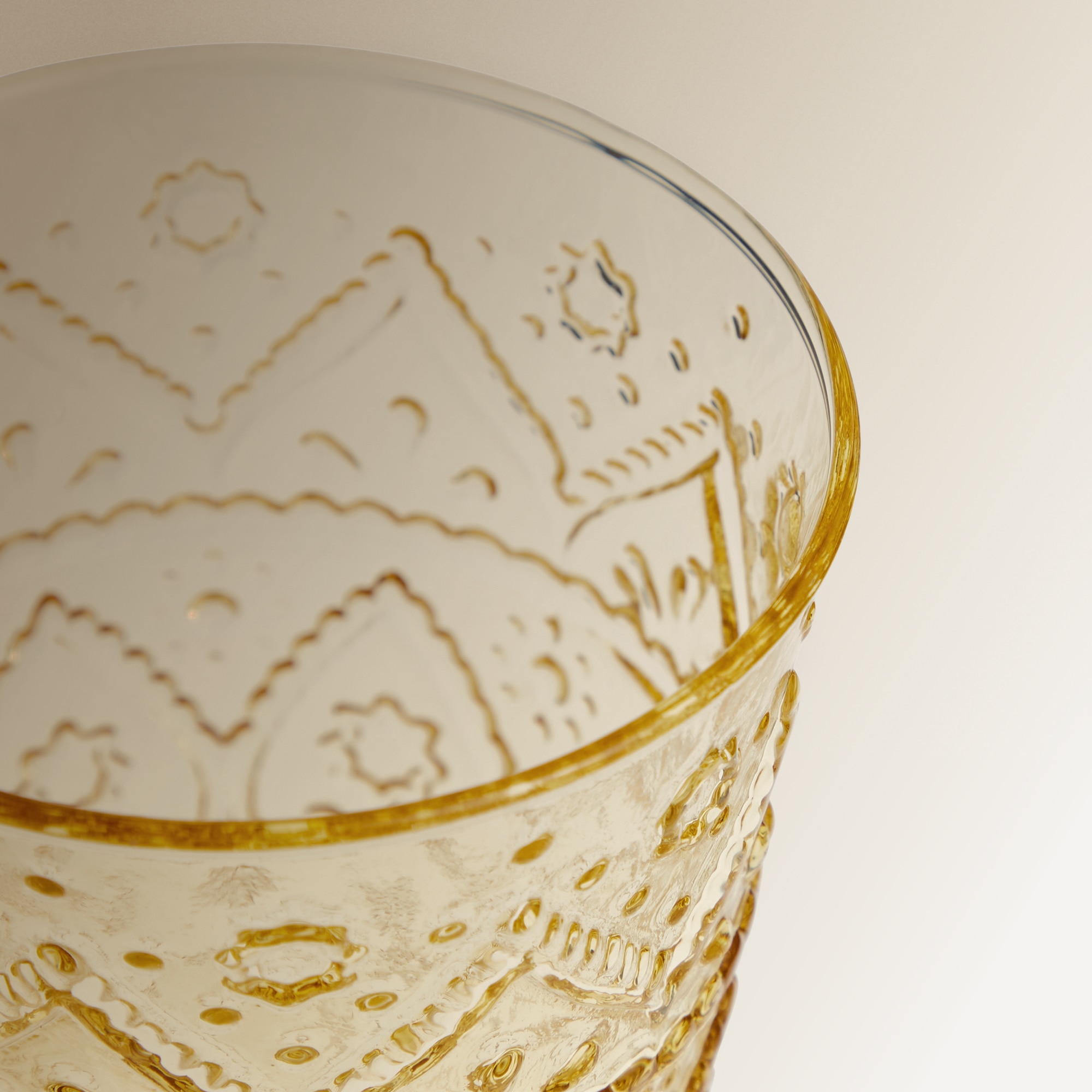 Copo de Água Baixo Bombay Amarelo-3