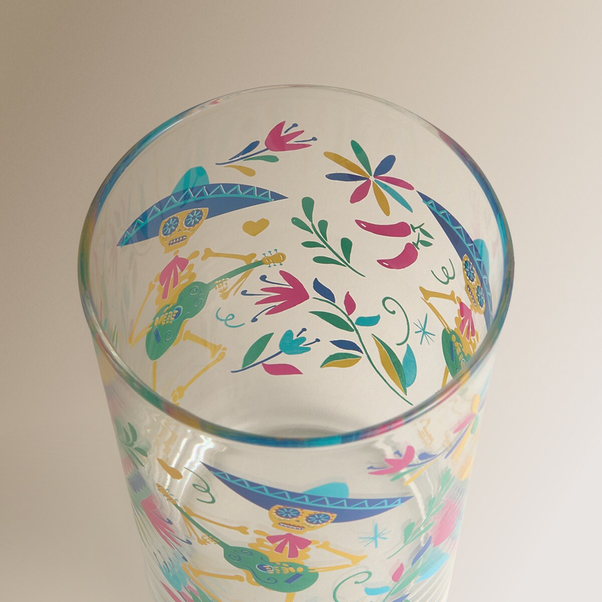 Vaso de sidra Esqueleto Basics El Corte Inglés Multicolor-3