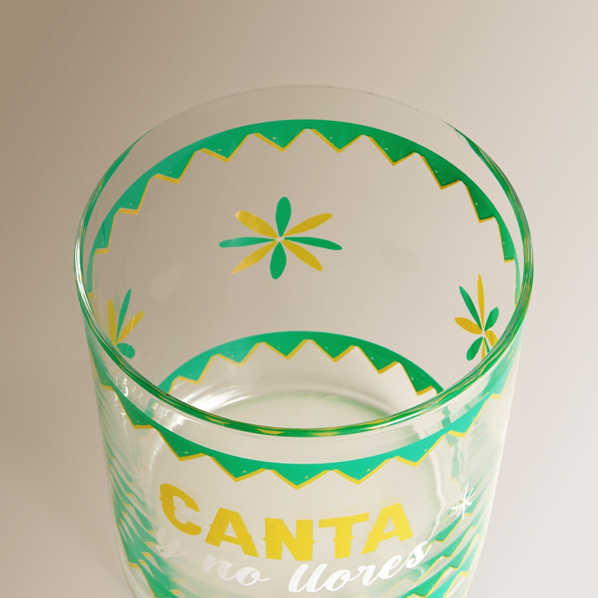 Vaso de pinta Canta Basics El Corte Inglés Verde-3