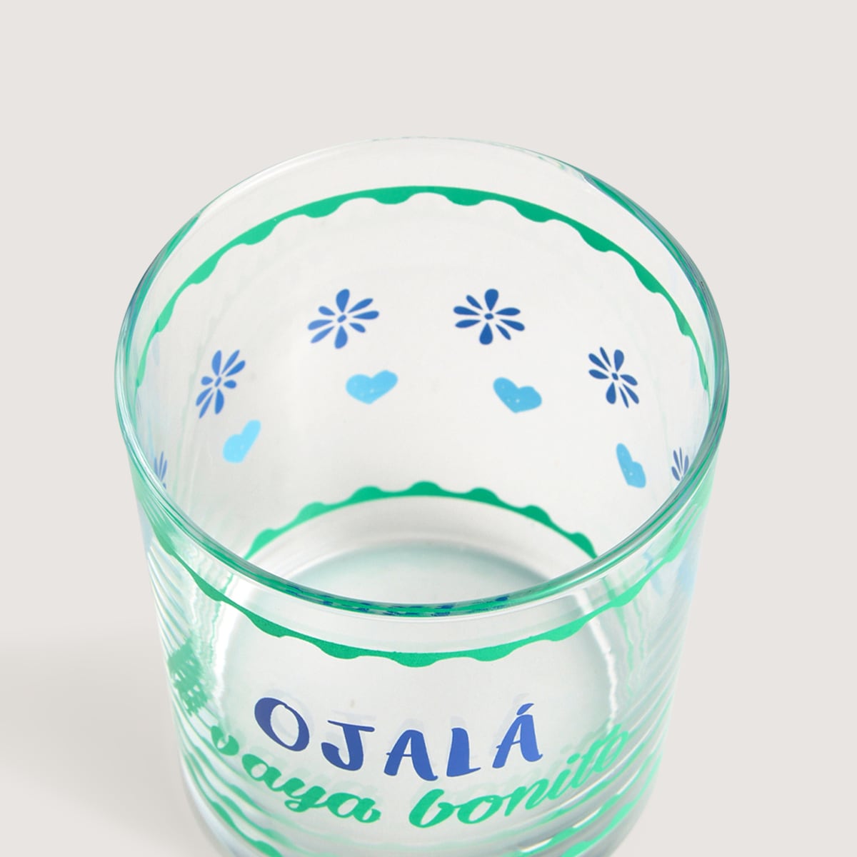 Vaso de pinta Ojalá Basics El Corte Inglés Azul-2