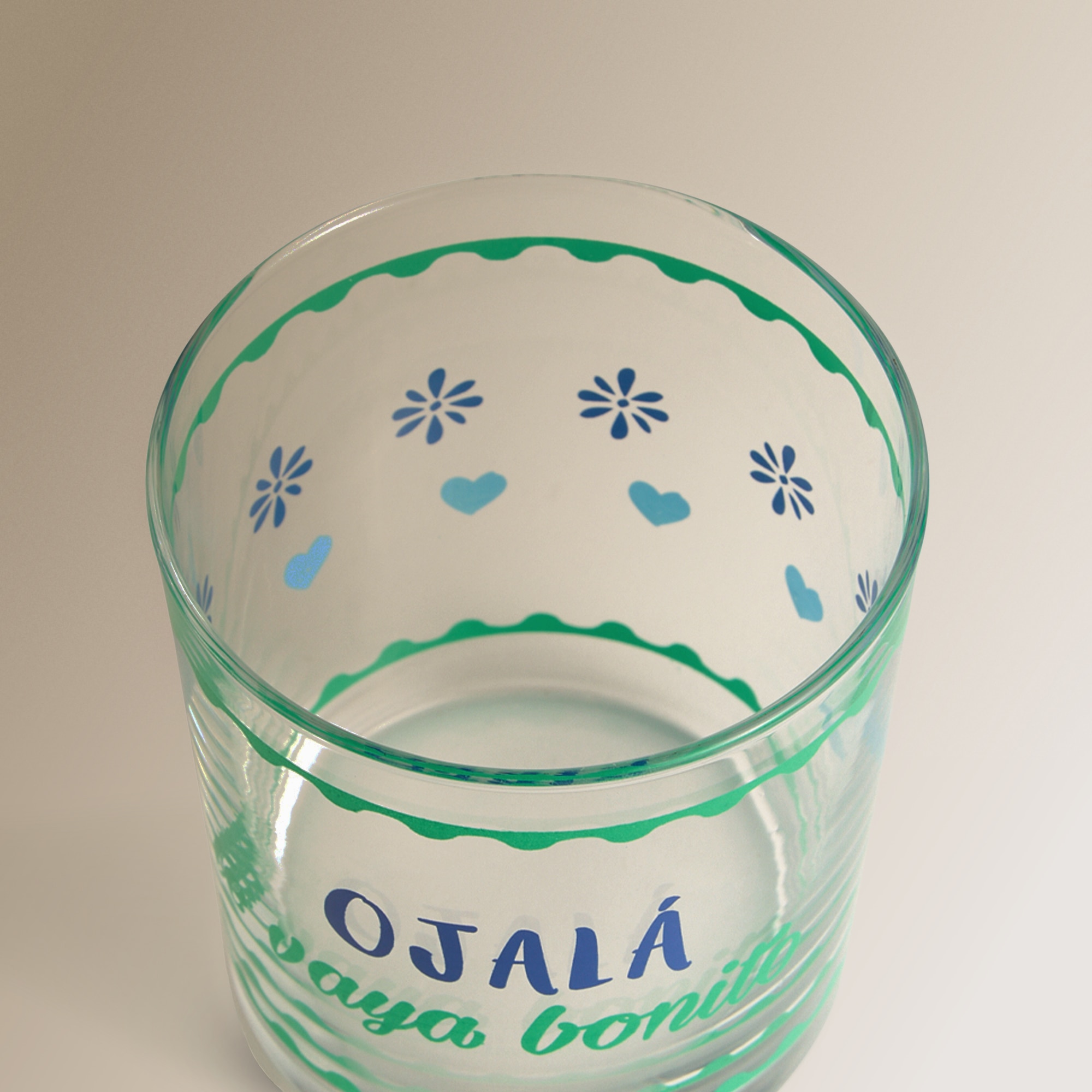 Vaso de pinta Ojalá Basics El Corte Inglés Azul-3