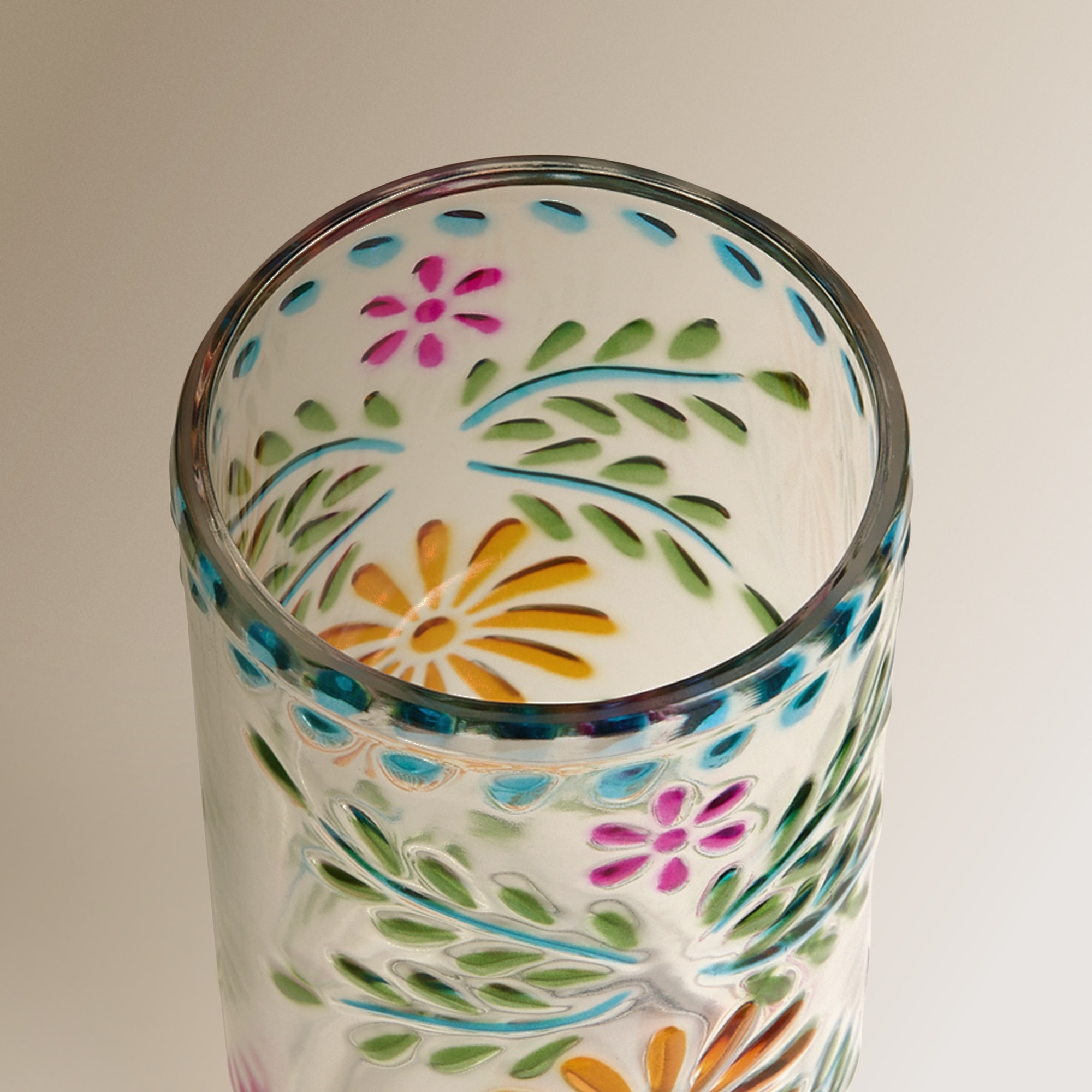 Vaso de agua alto Jalisco Basics El Corte Inglés Multicolor-3
