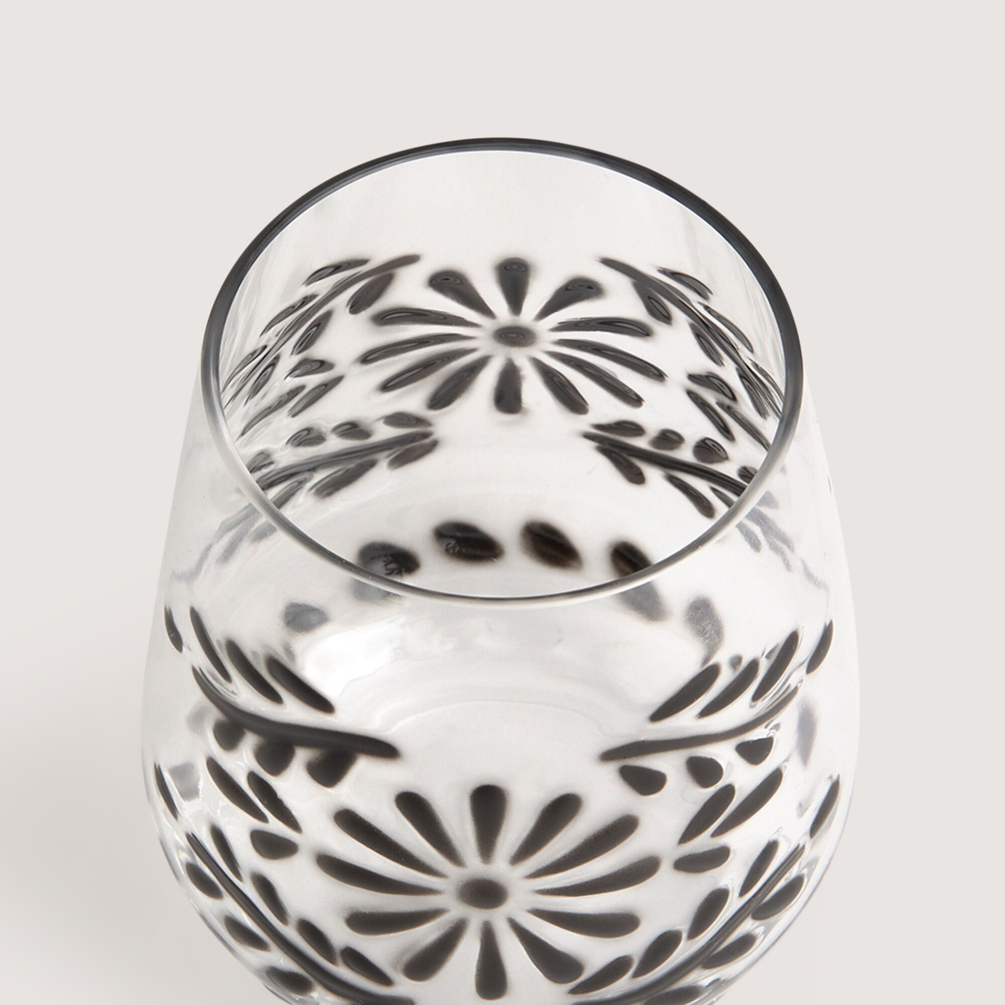 Vaso de agua Puebla  Basics El Corte Inglés Negro-2