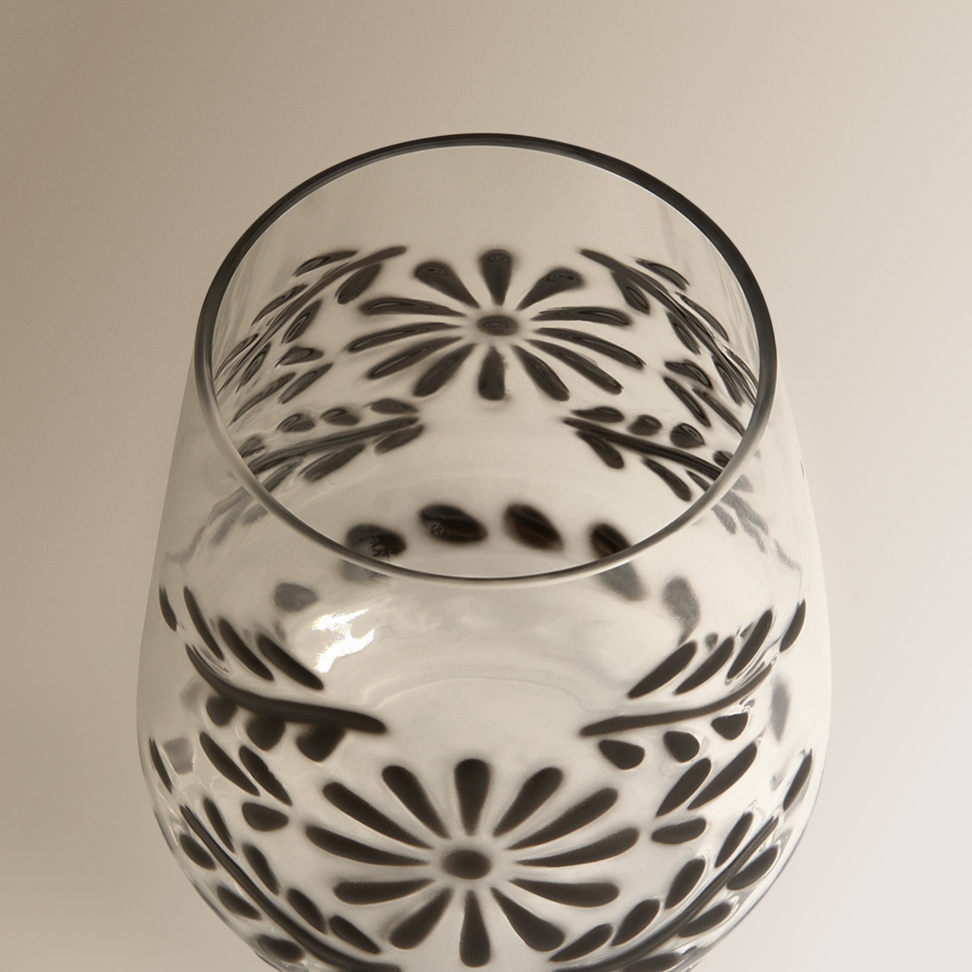 Vaso de agua Puebla  Basics El Corte Inglés Negro-3