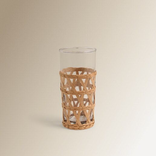 Vaso de agua alto de vidrio Trenza El Corte Inglés