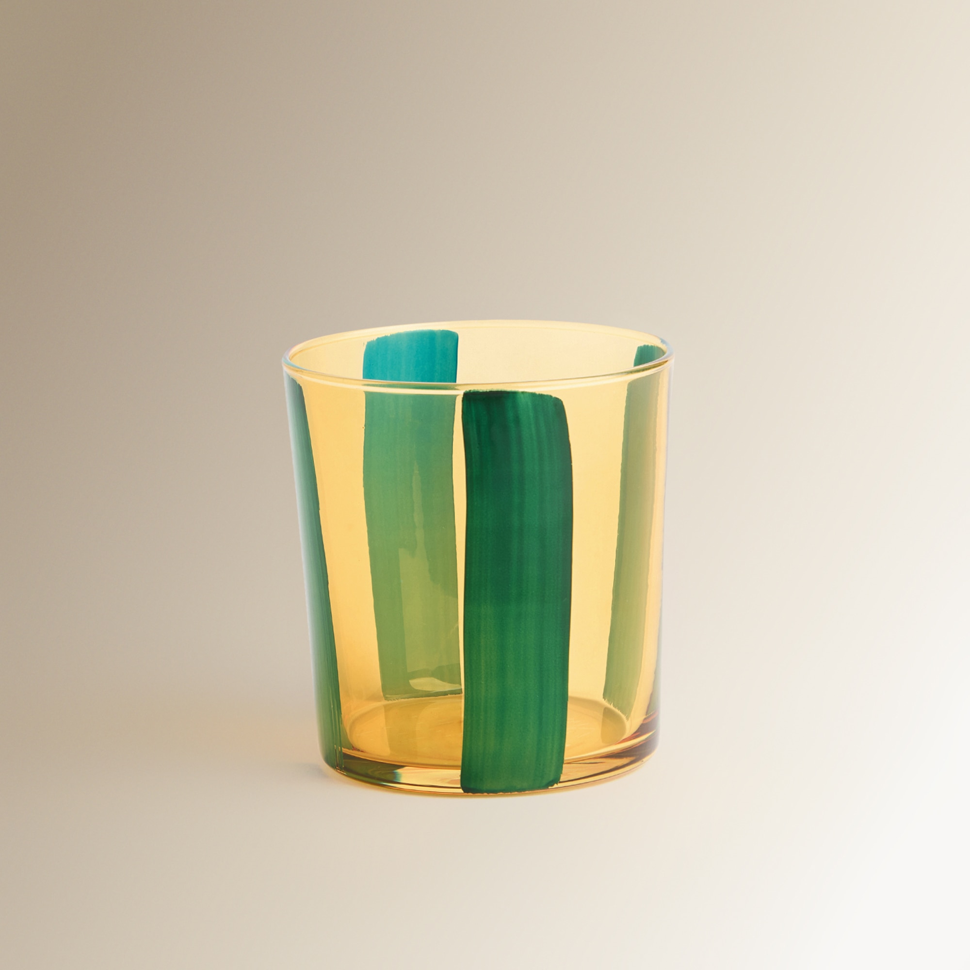 Vaso de agua de vidrio Trazos Verde-2