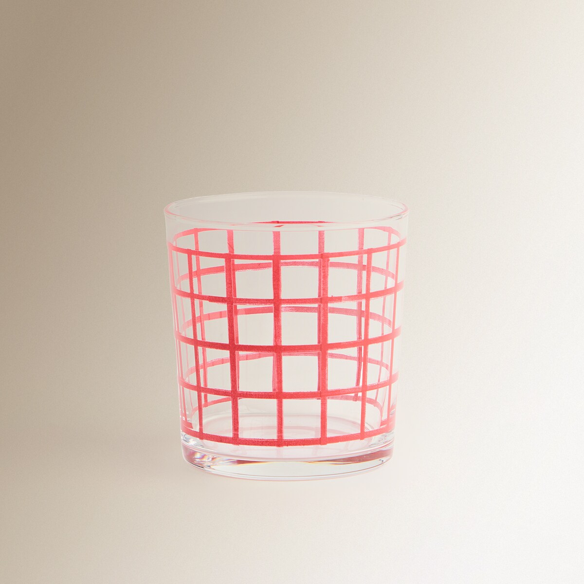 Vaso de agua de vidrio Higland Navidad Rojo-2
