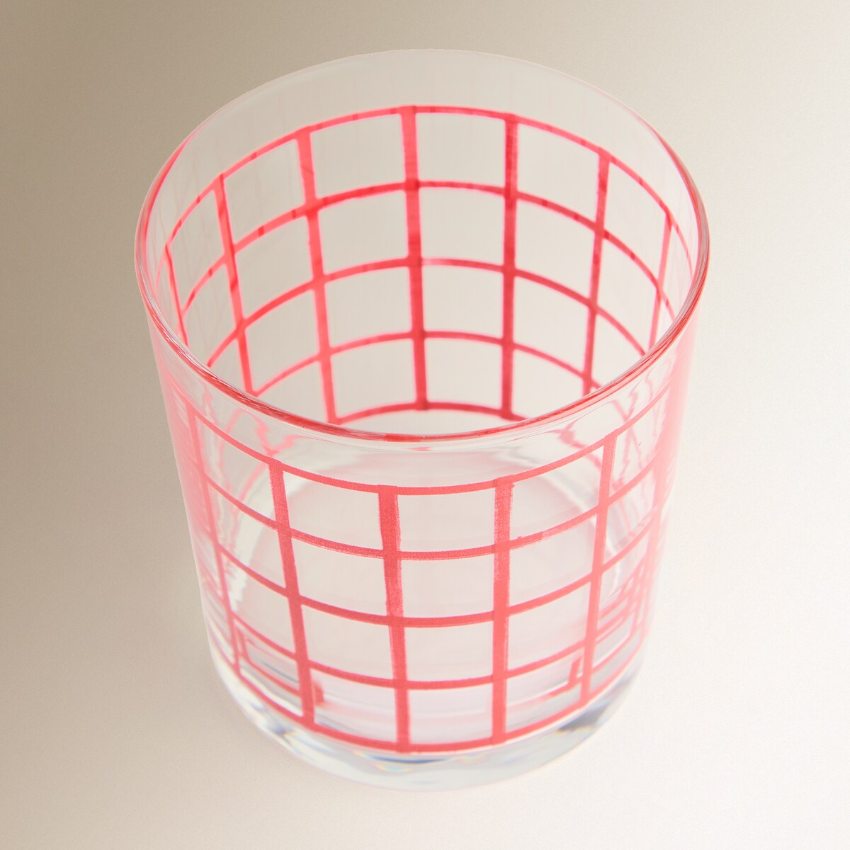 Vaso de agua de vidrio Higland Navidad Rojo-3