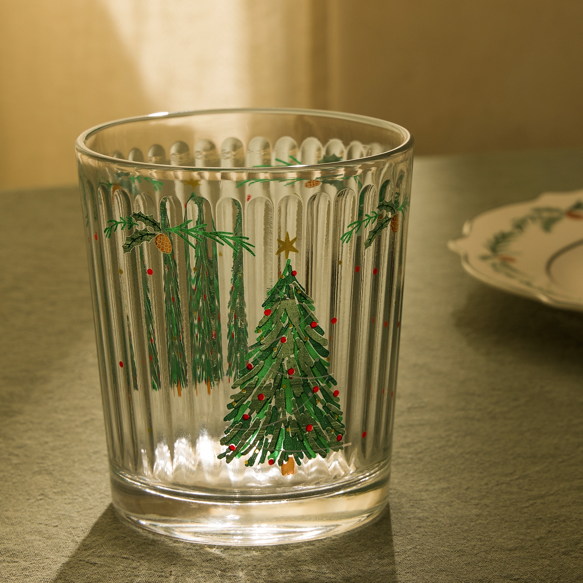 Imagen 0 de Vaso de agua de vidrio Árbol Navidad