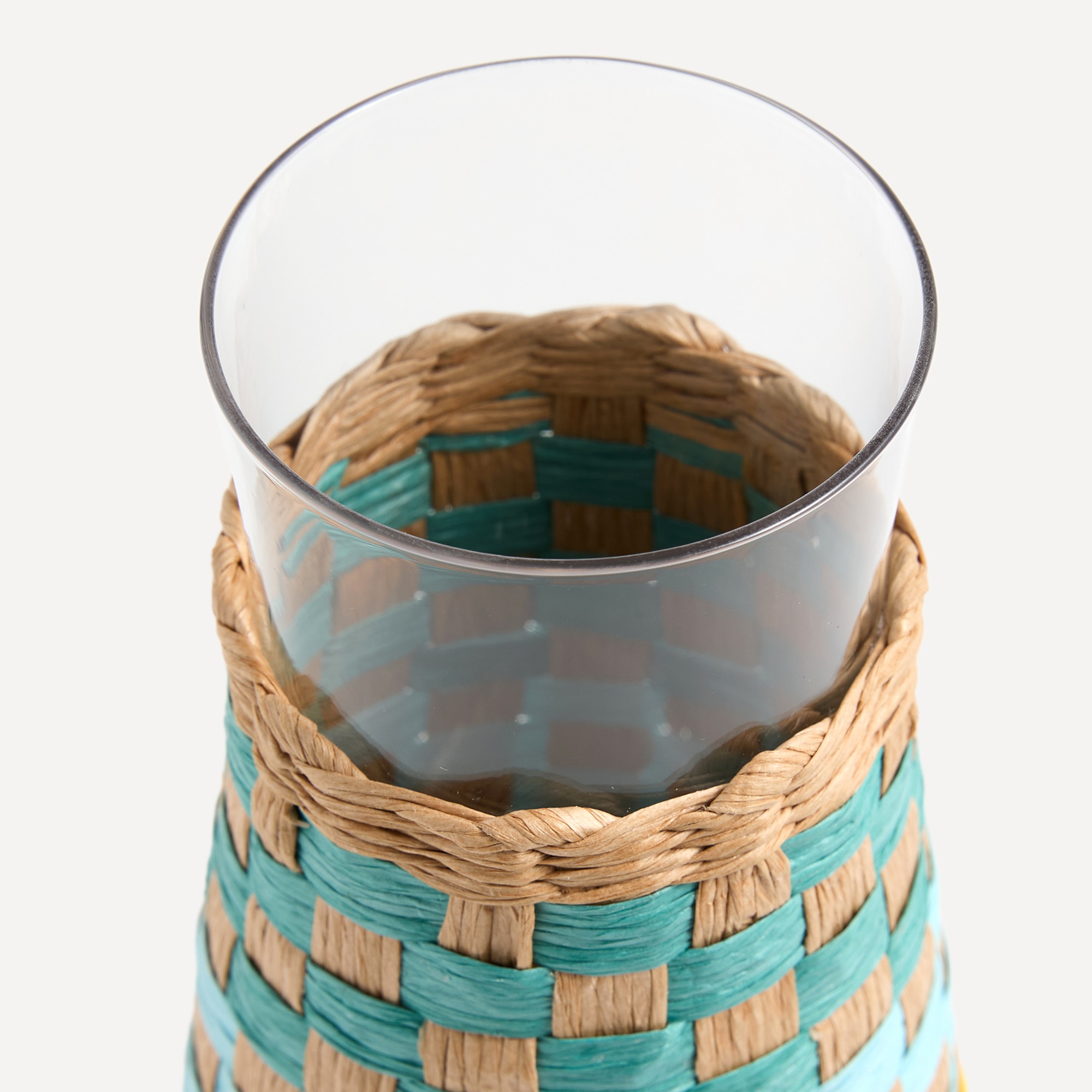 Garrafa de Vidro Trança Multicolor-2