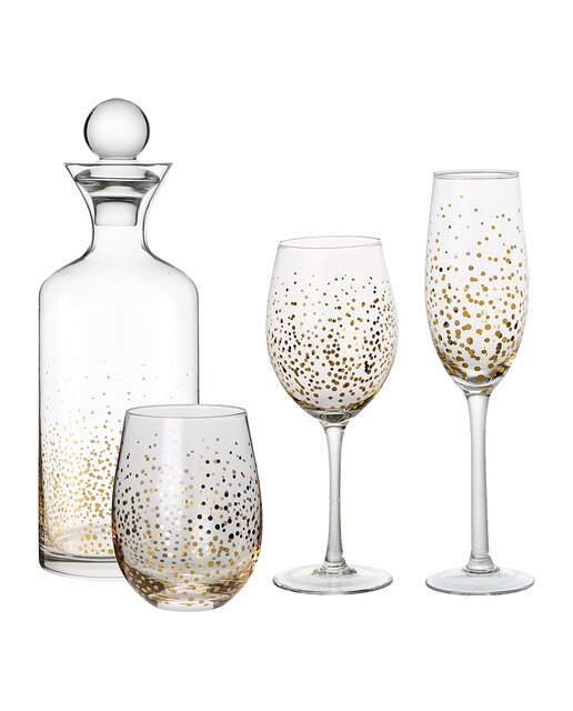 Serviço de cristal por peças Dots Gold El Corte Inglés 1
