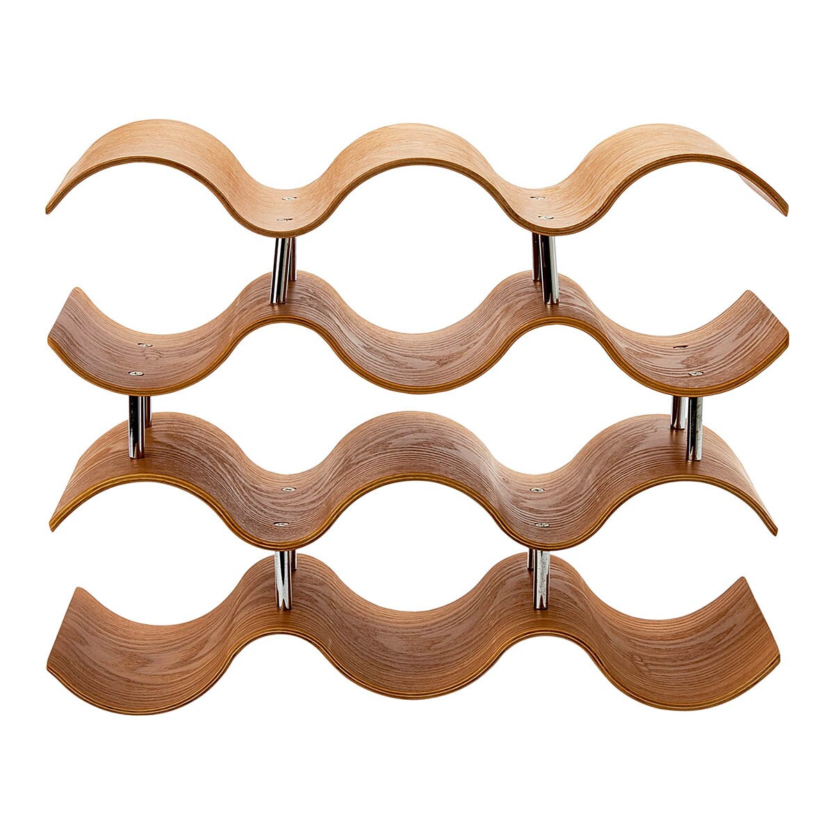 Garrafeira de madeira para 10 garrafas Wave Madeira-2