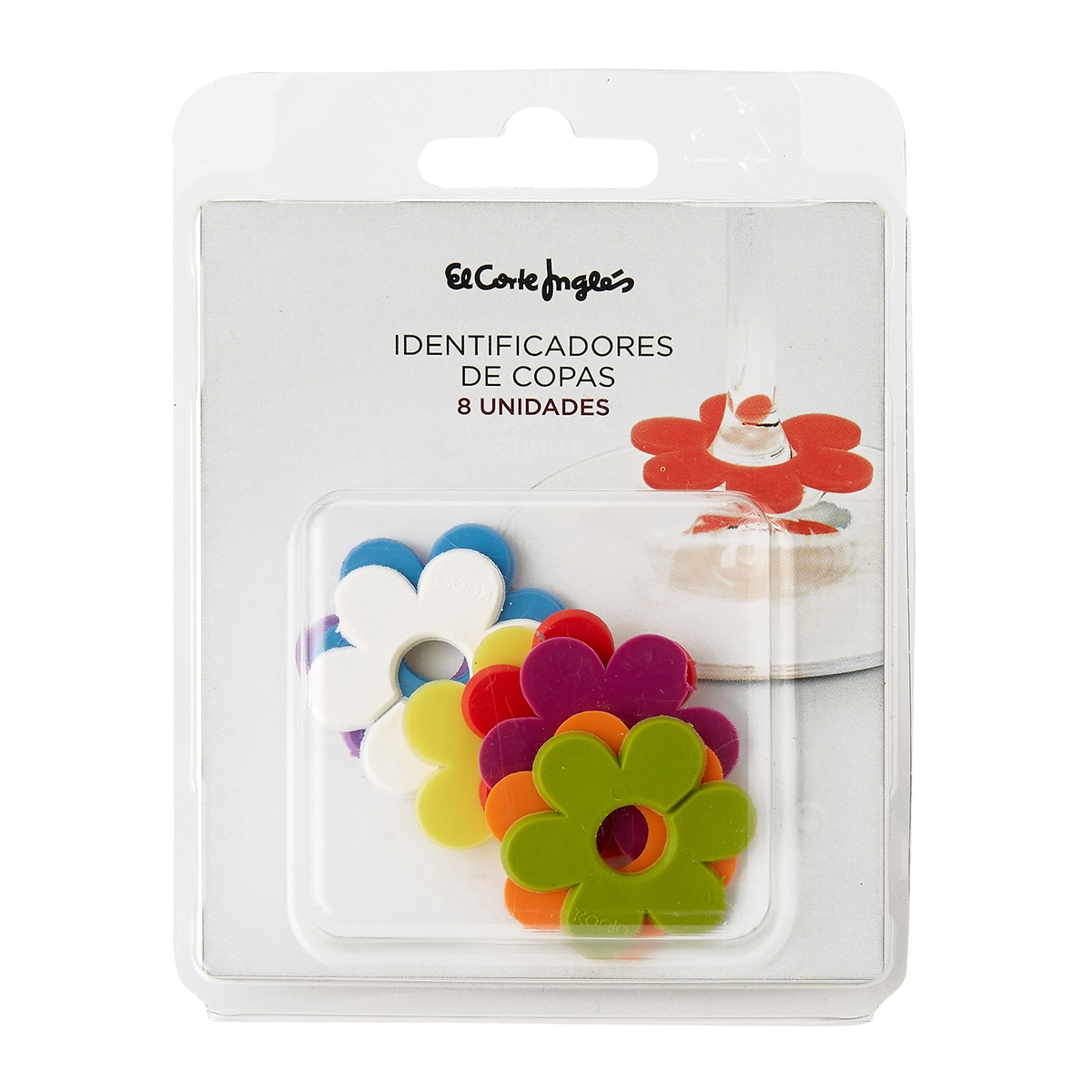 Set 8 identificadores Flor Pop El Corte Inglés Multicolor-2