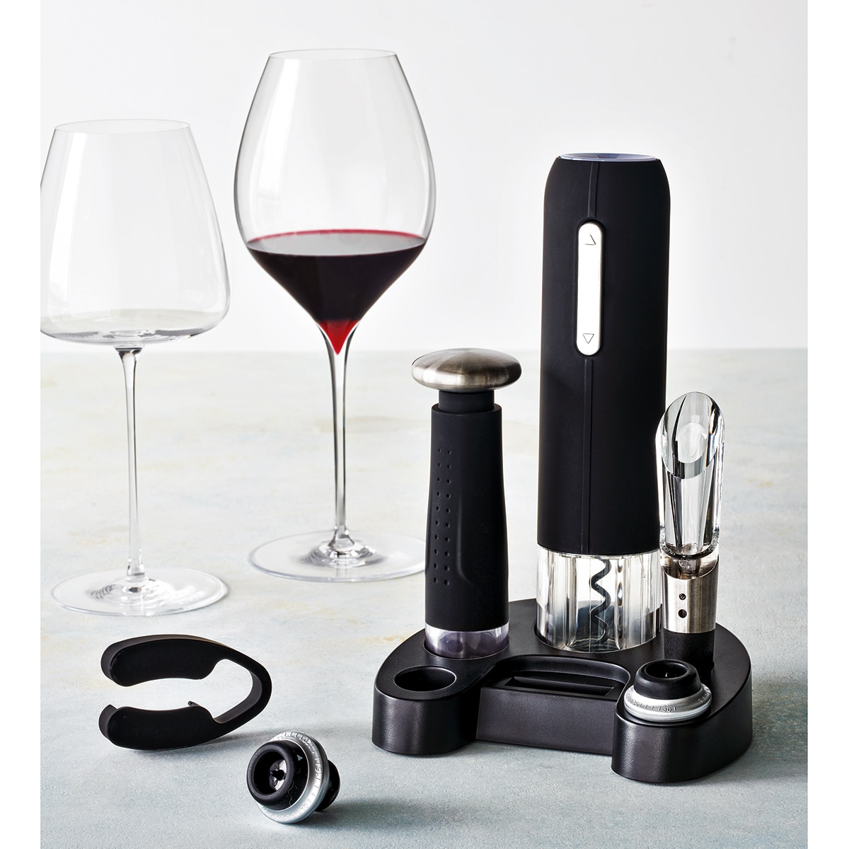 Conjunto de 7 Acessórios Vinho Vinobile Preto-9
