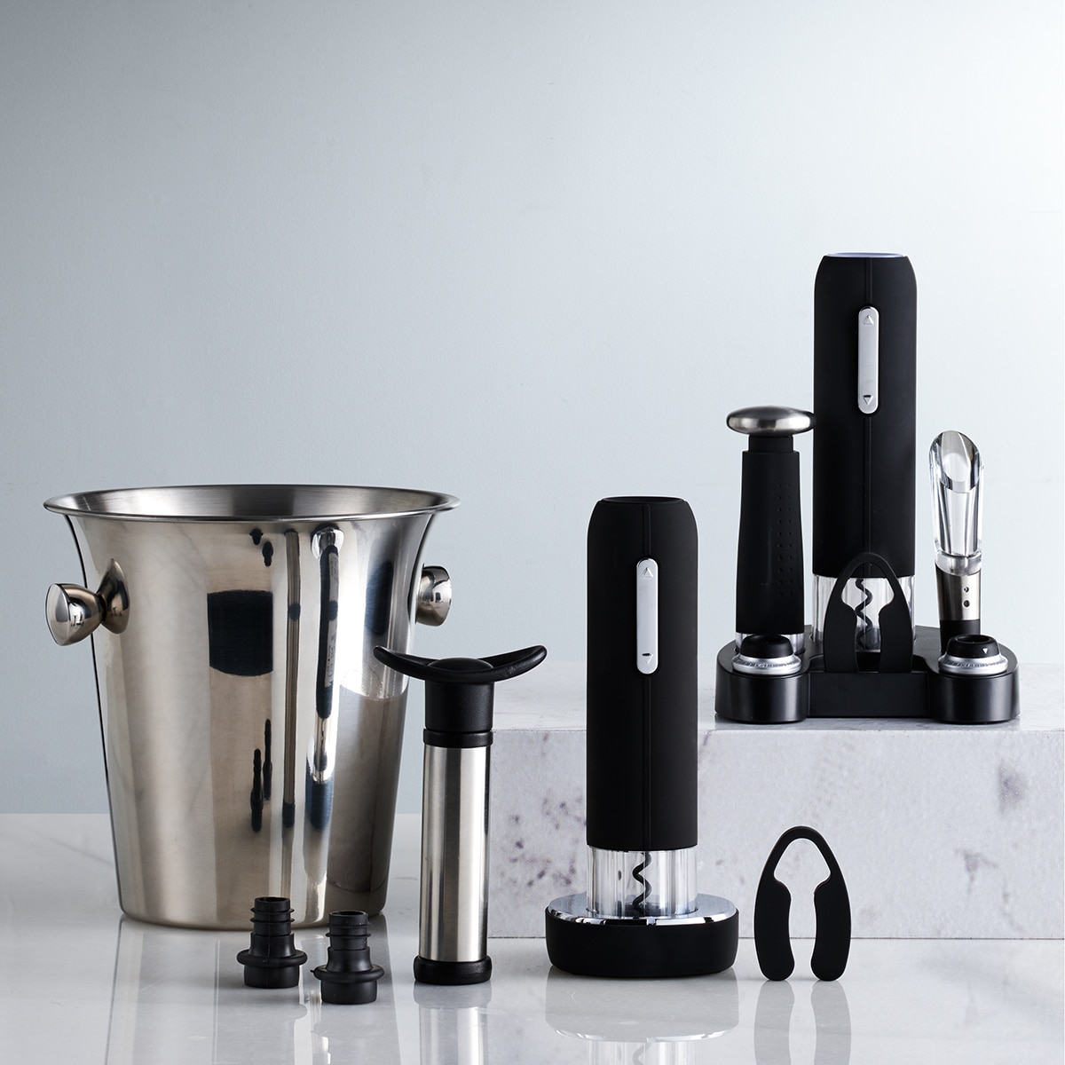 Conjunto de 7 Acessórios Vinho Vinobile Preto-10