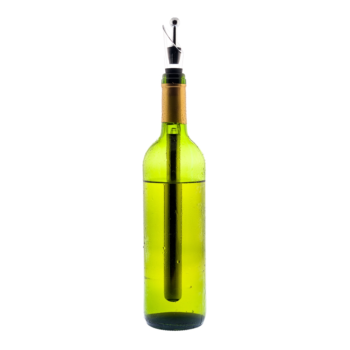 Refrigerador de vinho com vertedor e tampa Metálico-4