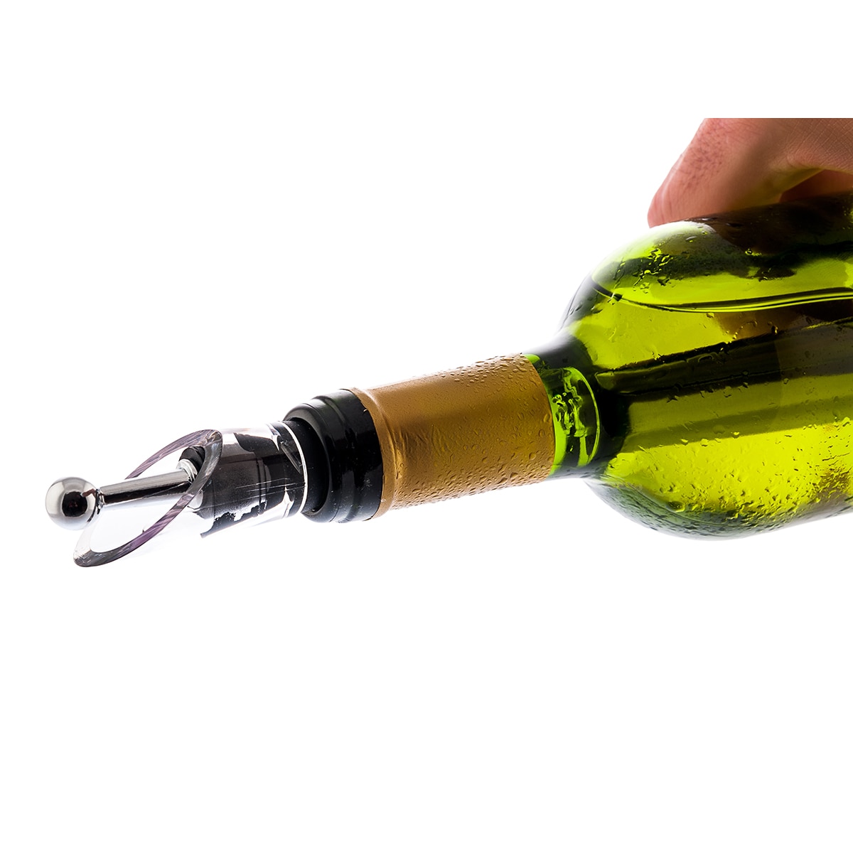 Refrigerador de vinho com vertedor e tampa Metálico-5