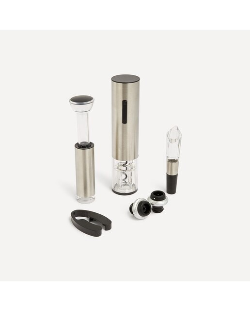 Conjunto Premium de 6 Acessórios de Vinho + Base Vinobile Aço-2