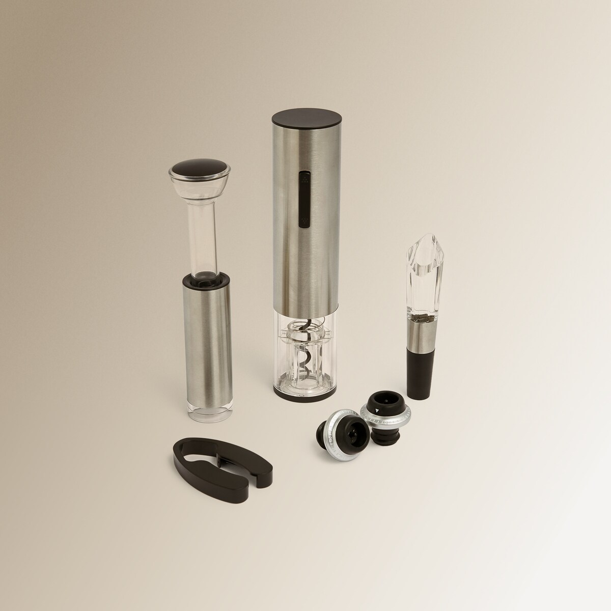 Set Premium 6 accesorios de vino + base Vinobile El Corte Inglés Acero-3