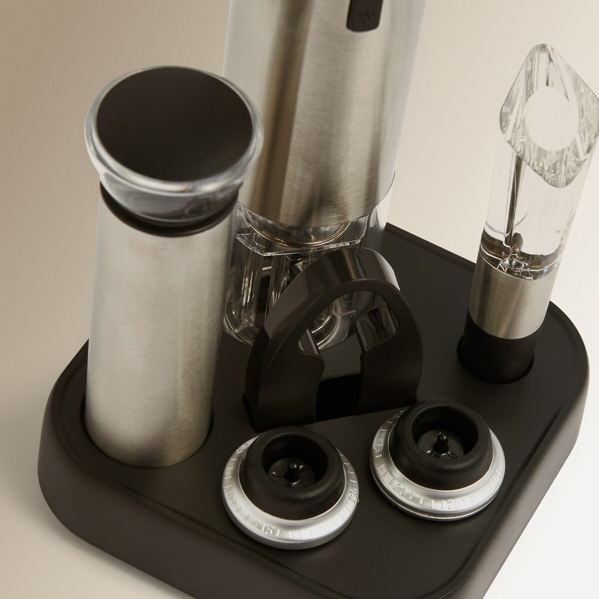 Set Premium 6 accesorios de vino + base Vinobile El Corte Inglés Acero-4