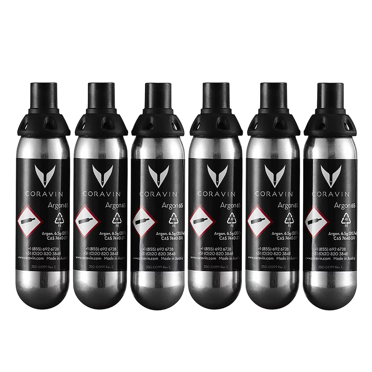 Imagem 0 de Conjunto de 6 Cápsulas de Árgon para Vinho
