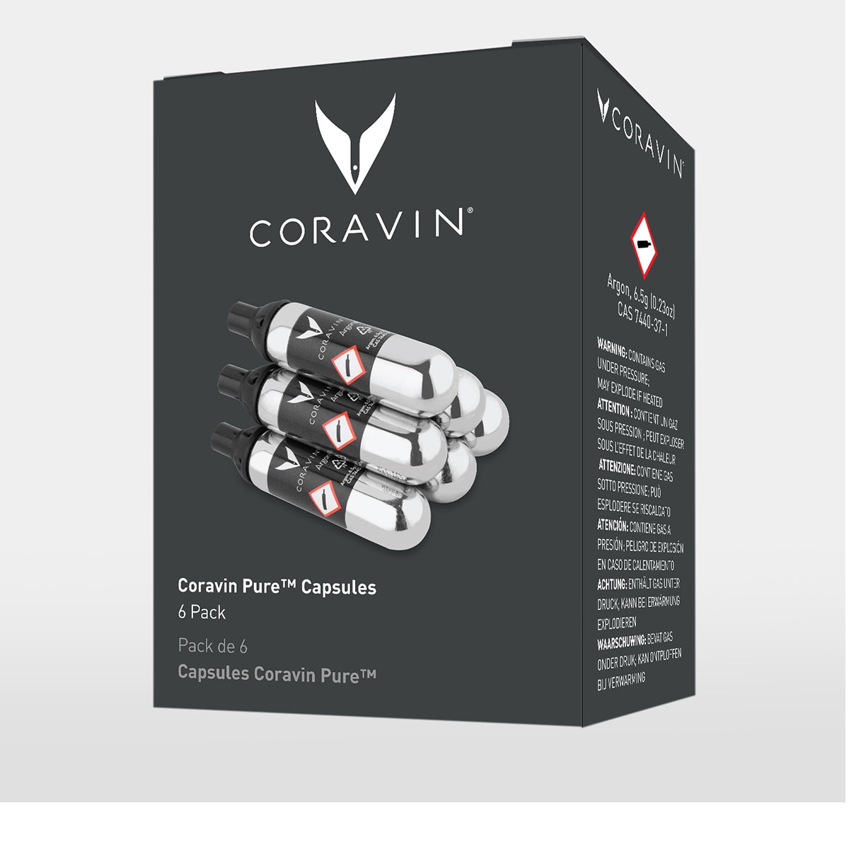Conjunto de 6 Cápsulas de Árgon para Vinho Preto-2