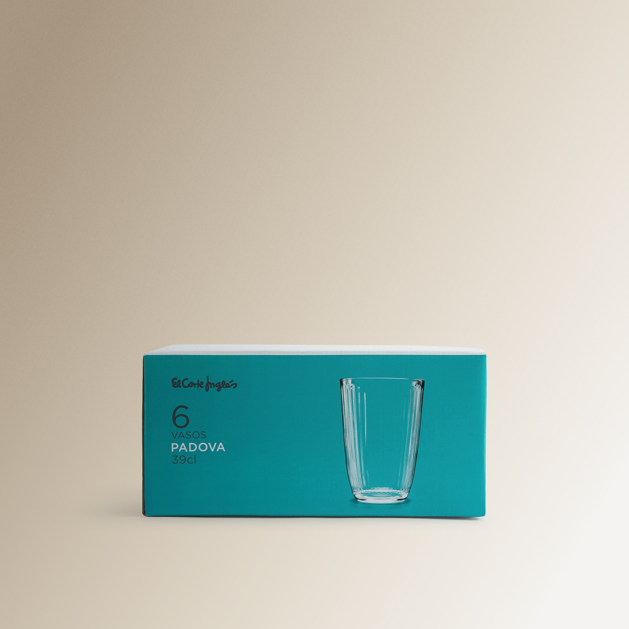 Juego de 6 vasos altos Padova El Corte Inglés Cristal-3