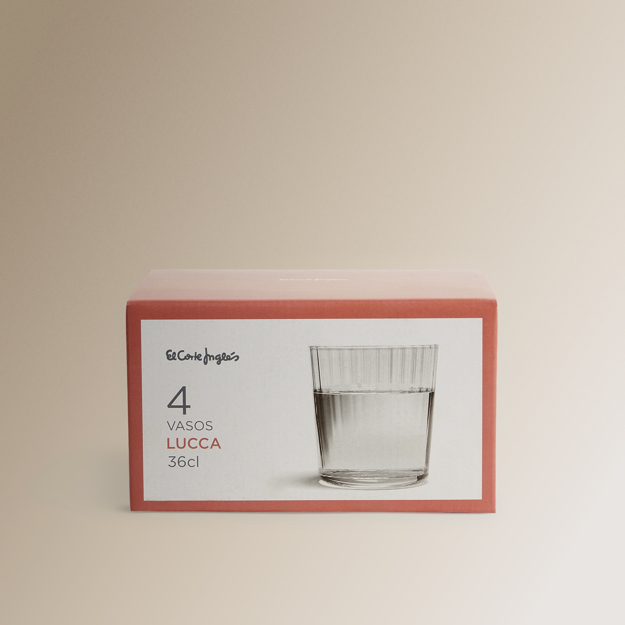 Conjunto de 4 Copos de Água Lucca Transparente-4