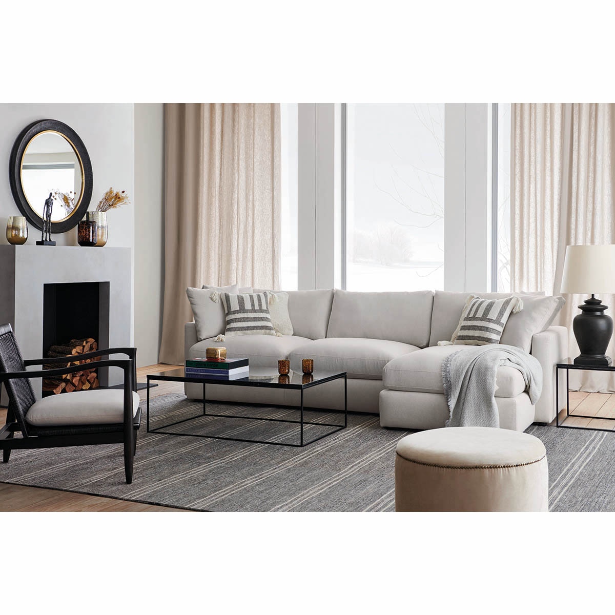 Tapete Dhurri Blanc El Corte Inglés Cinzento-3