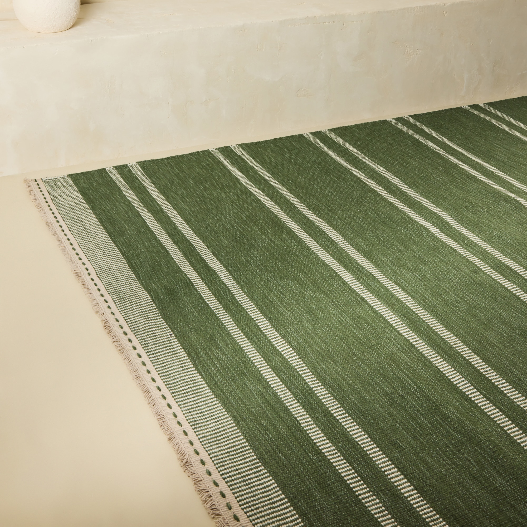 Tapete de Corredor Dhurri Line Verde-1