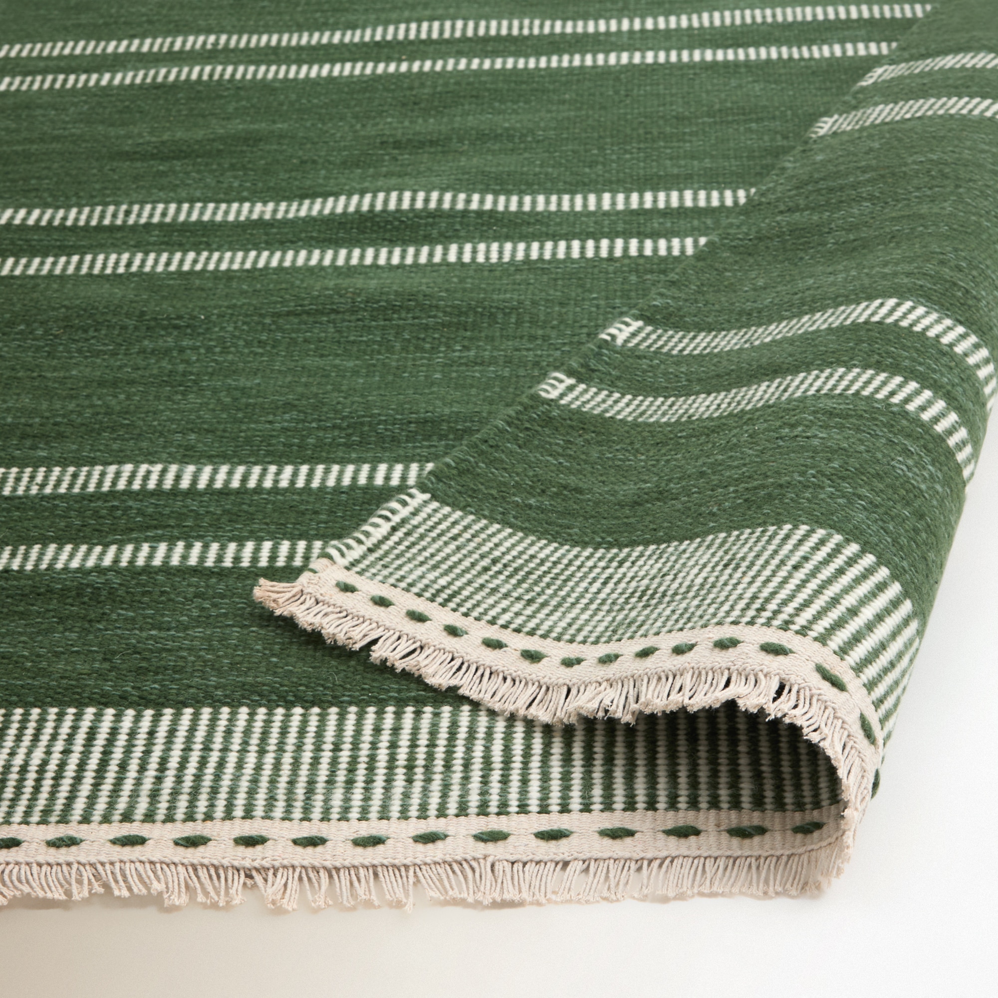 Tapete de Corredor Dhurri Line Verde-4