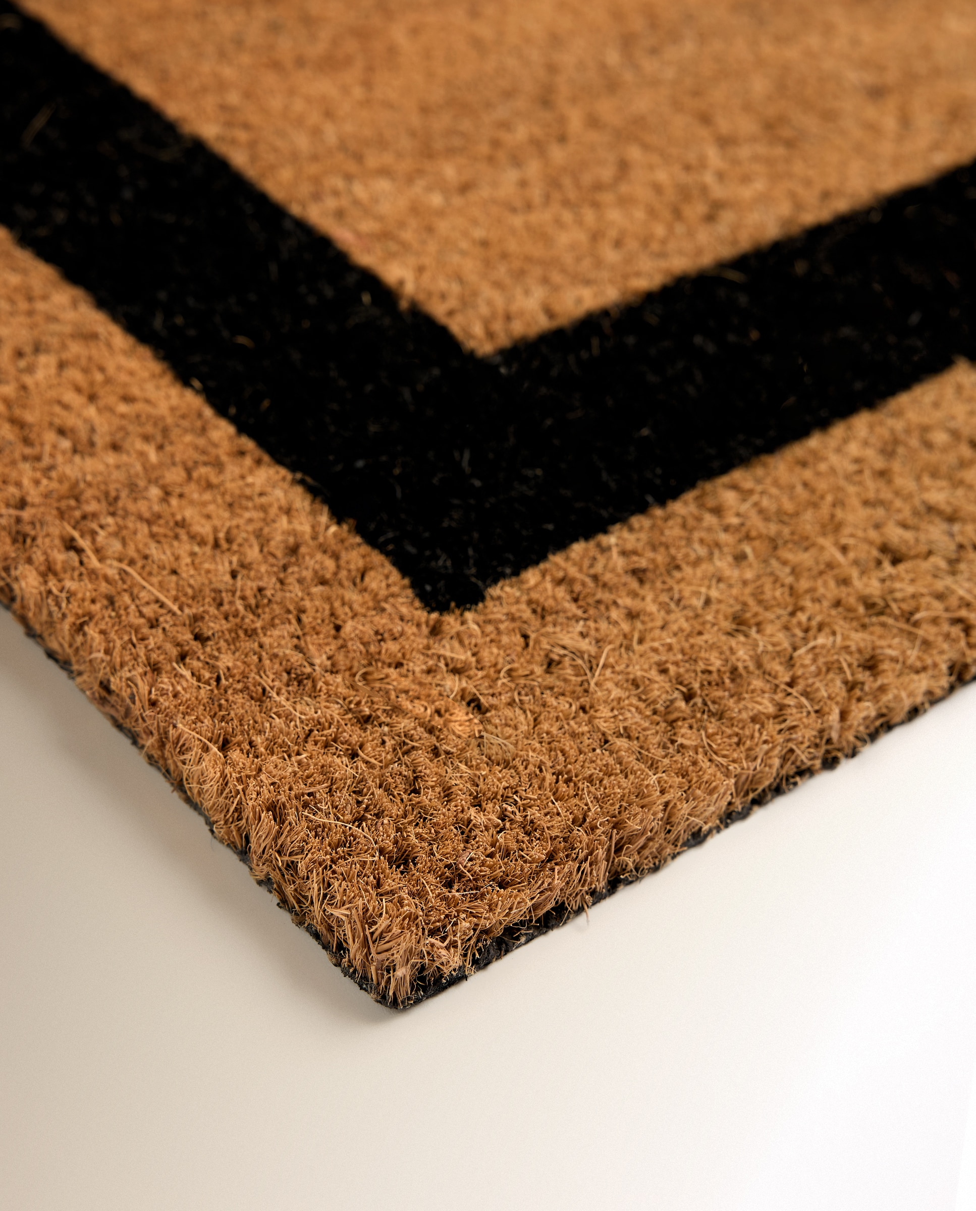 Tapete felpudo com rebordo decorativo Preto-3