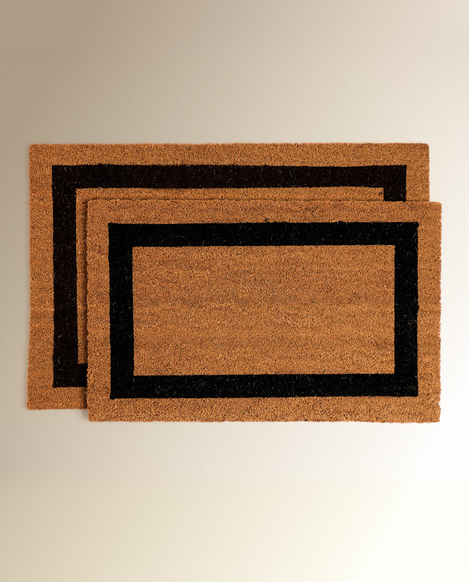 Tapete felpudo com rebordo decorativo Preto-5