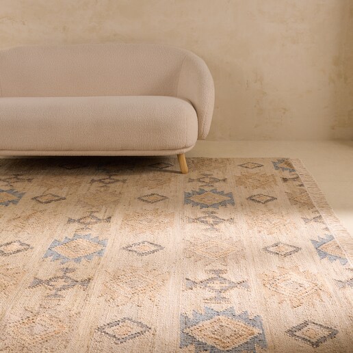 Alfombra kilim de yute Usak