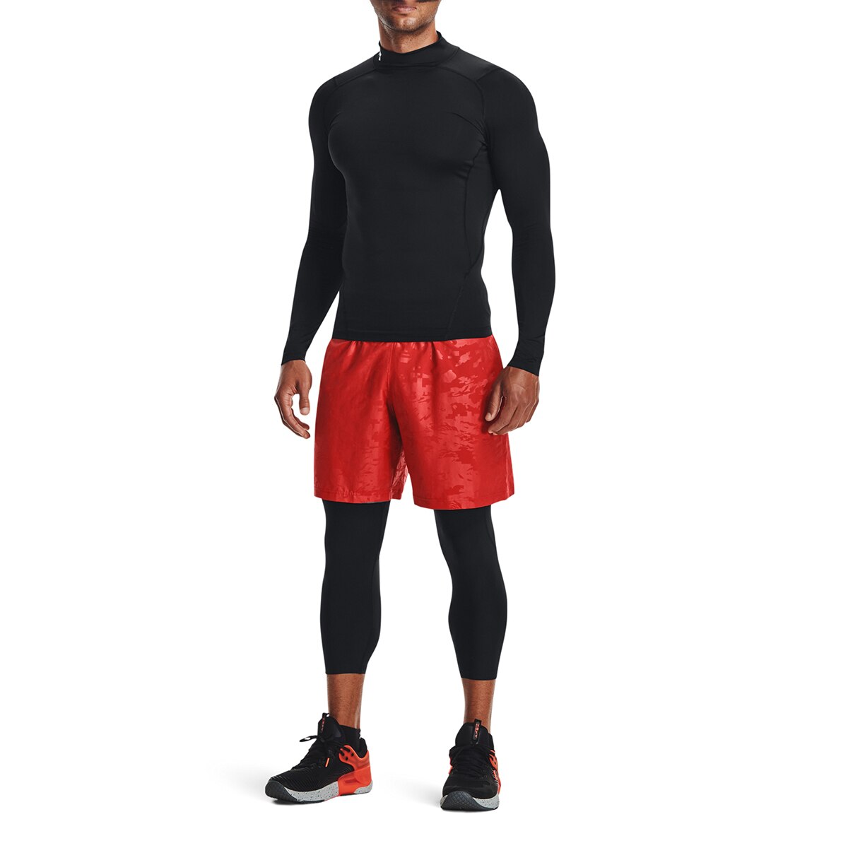 Sweatshirt de Homem UA HG Armour Comp Mock LS Preto / Branco-5