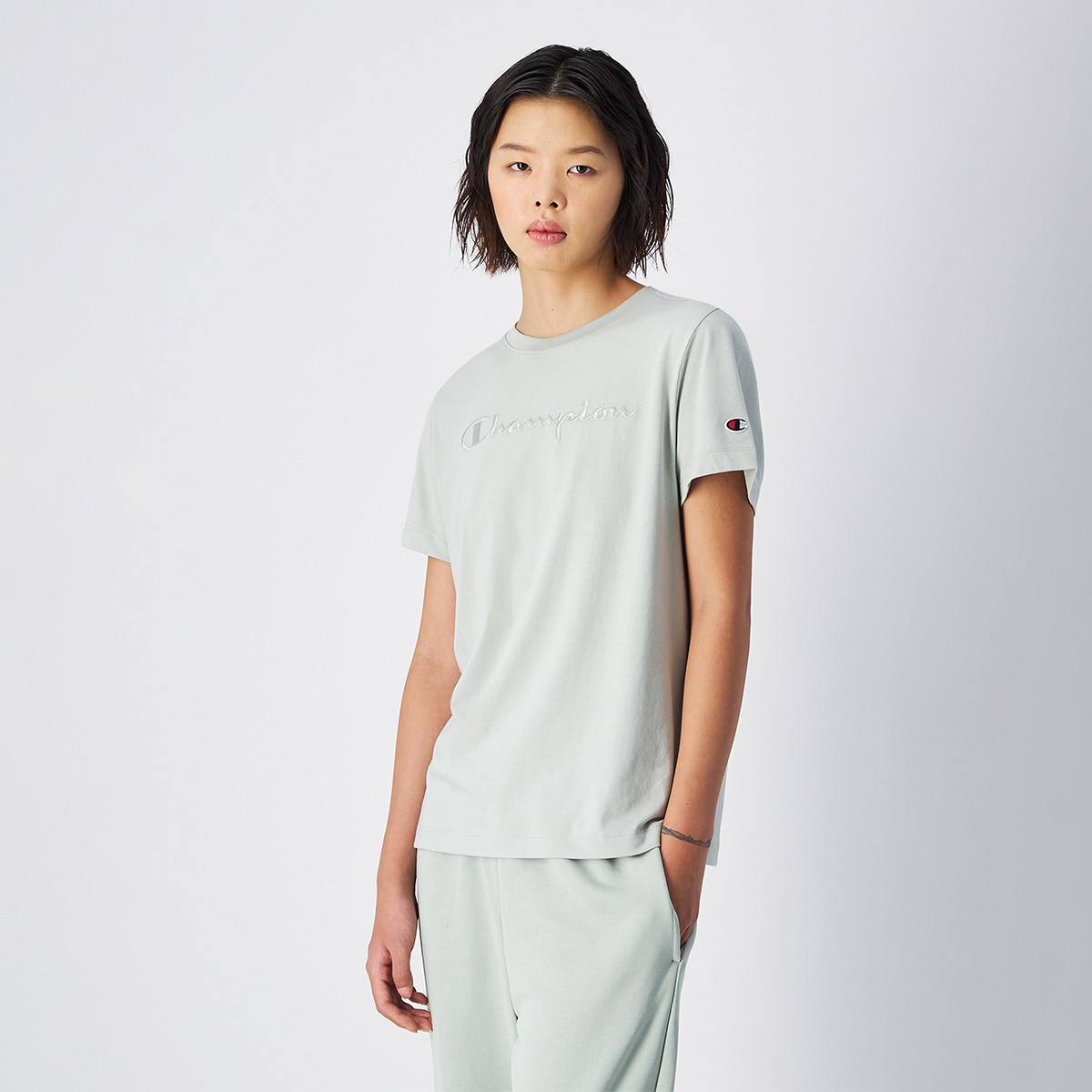 T-shirt de Mulher Verde-claro-1