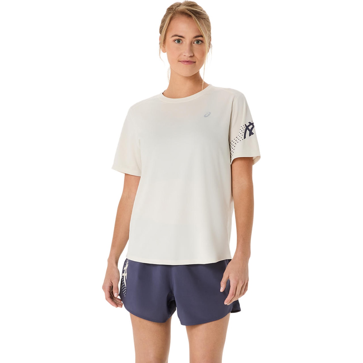 T-shirt de Running de Mulher Icon SS Top Bege-1