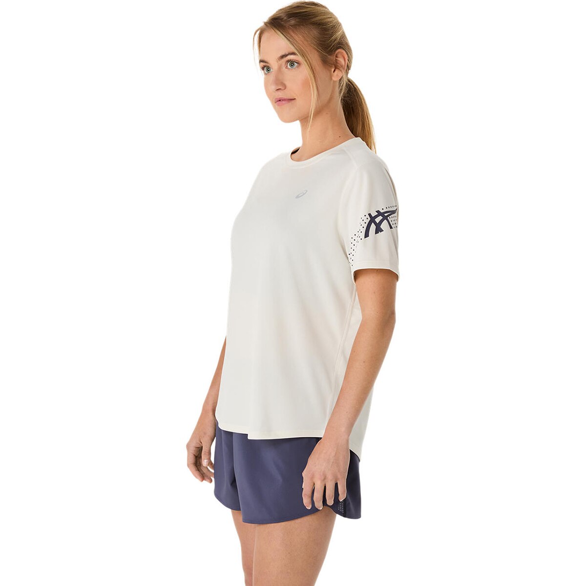 T-shirt de Running de Mulher Icon SS Top Bege-3