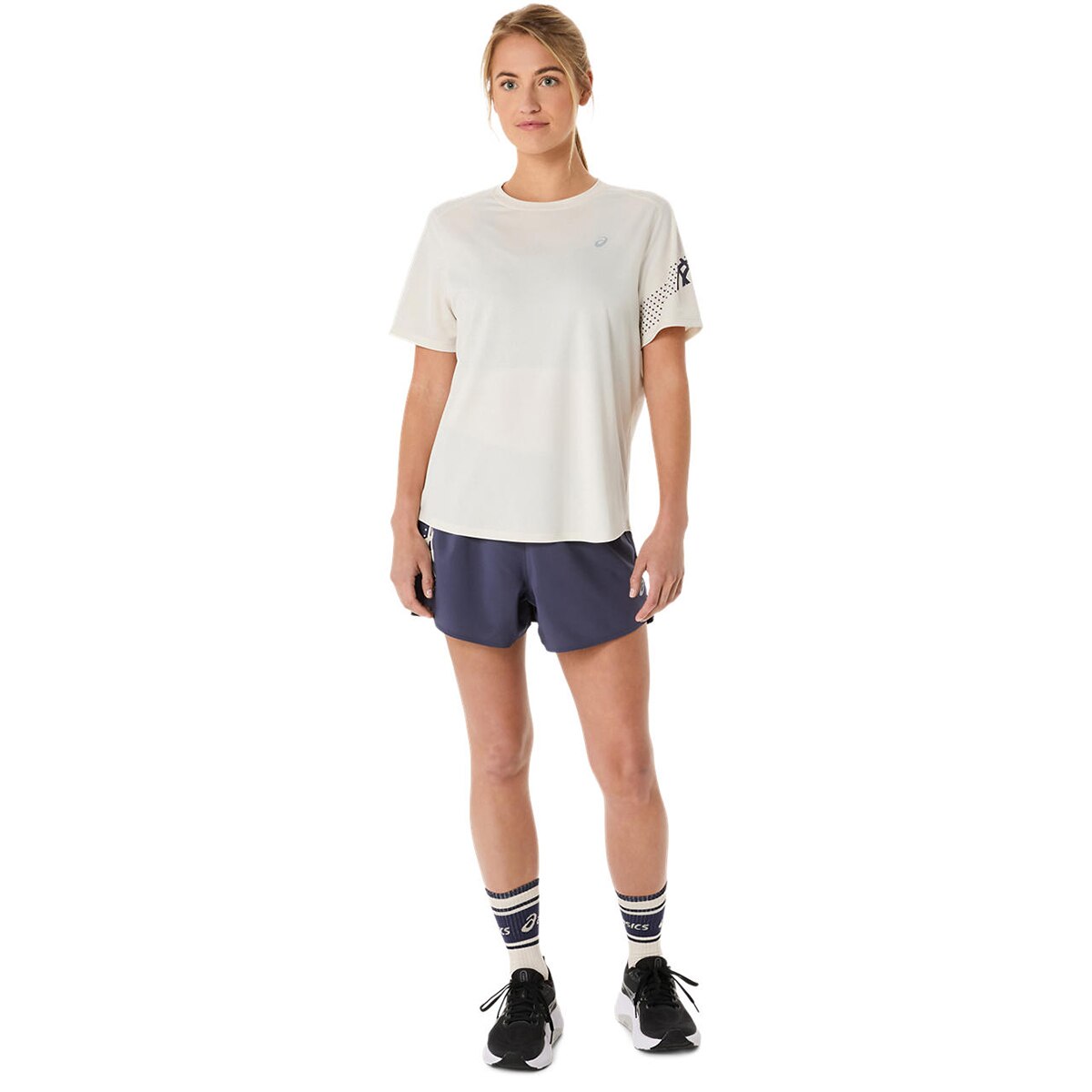 T-shirt de Running de Mulher Icon SS Top Bege-7
