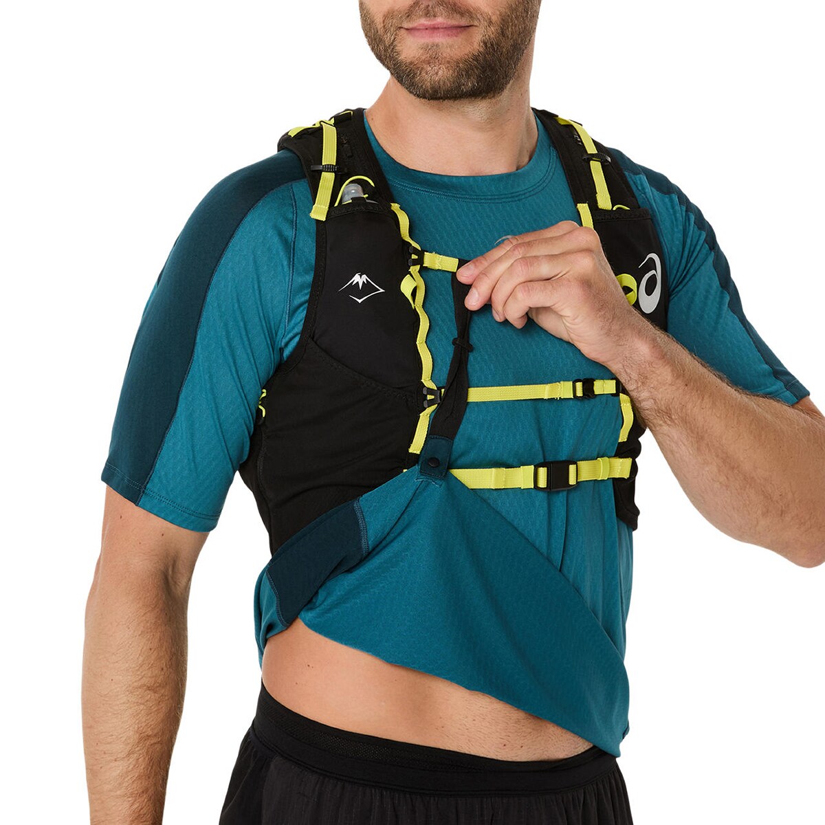 T-shirt de Running de Homem Fujitrail Elite SS Top Azul-8