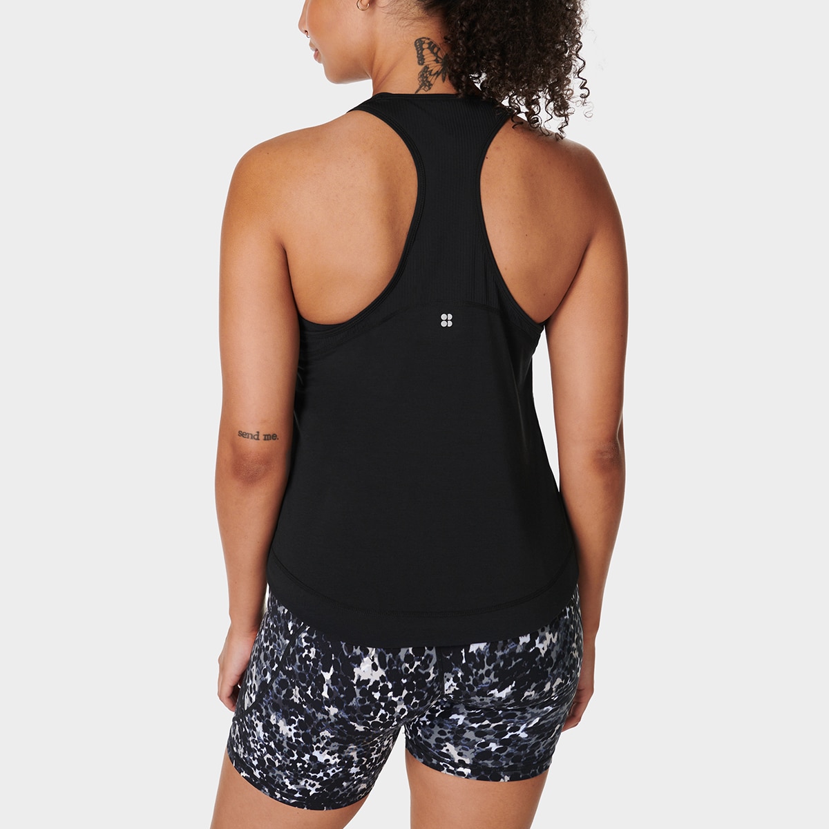 T-shirt S/M de Mulher Breathe Easy Mesh Run Tank Top Preto-2