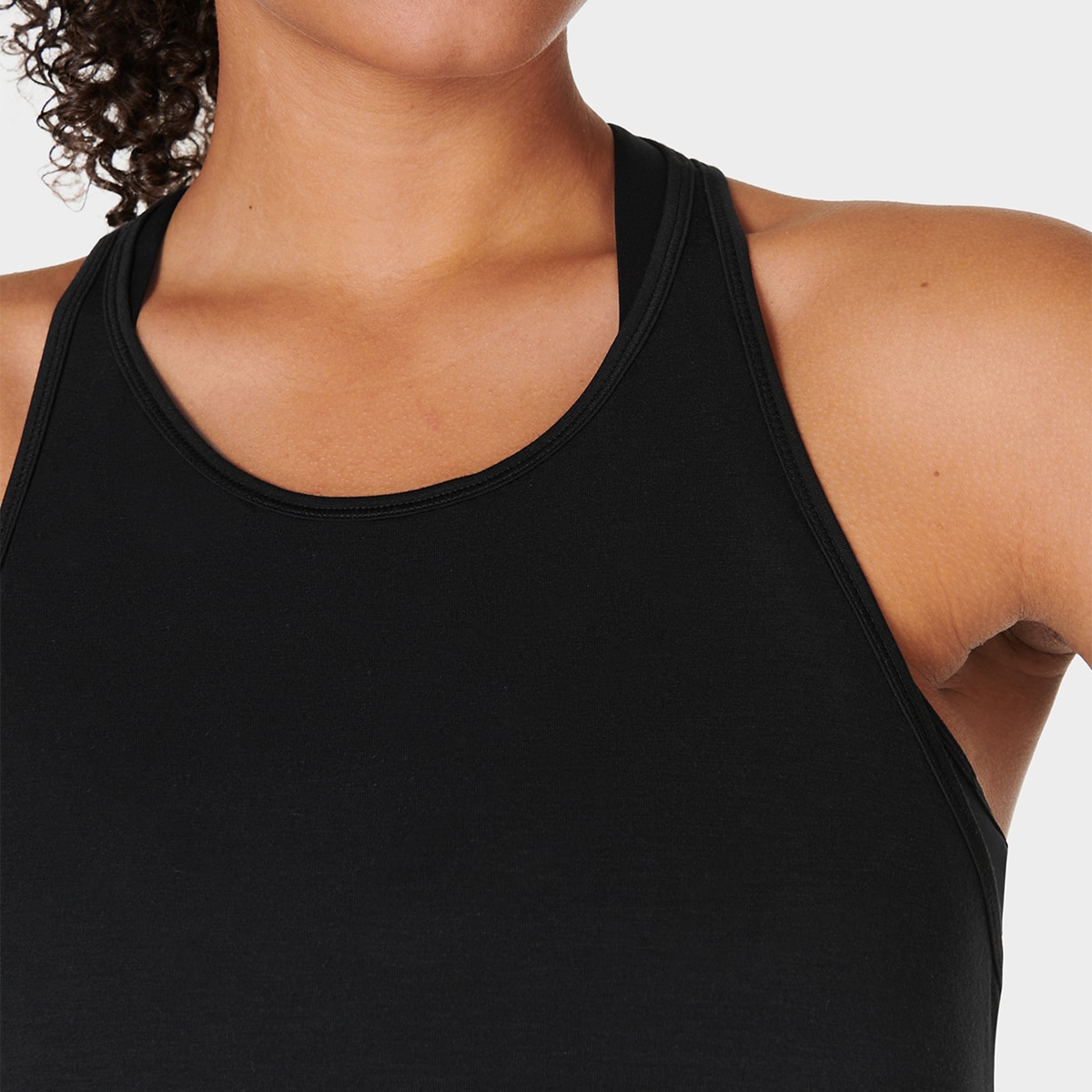 T-shirt S/M de Mulher Breathe Easy Mesh Run Tank Top Preto-3