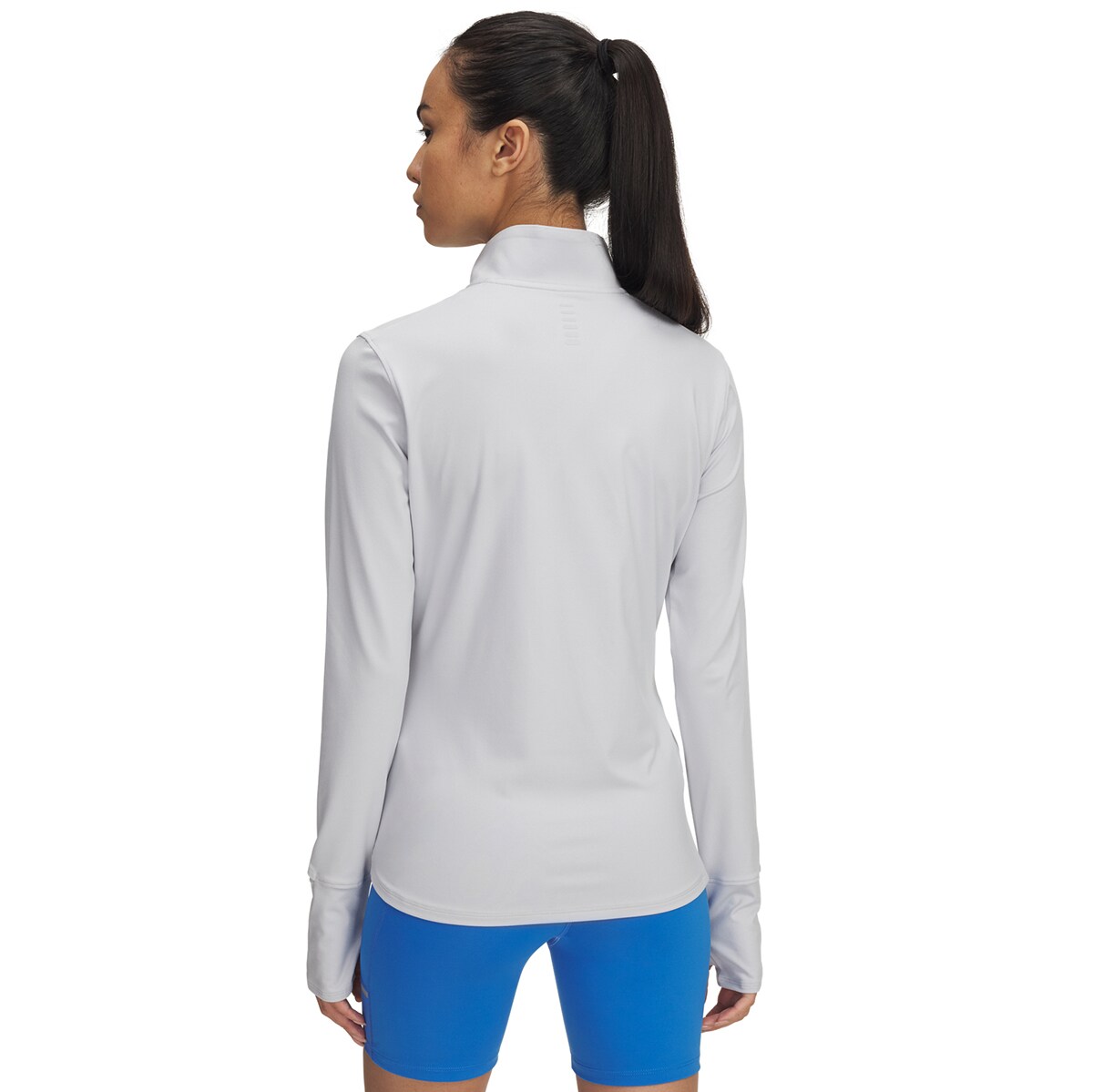 T-shirt de Mulher UA Launch Pro Half Zip Cinzento-2