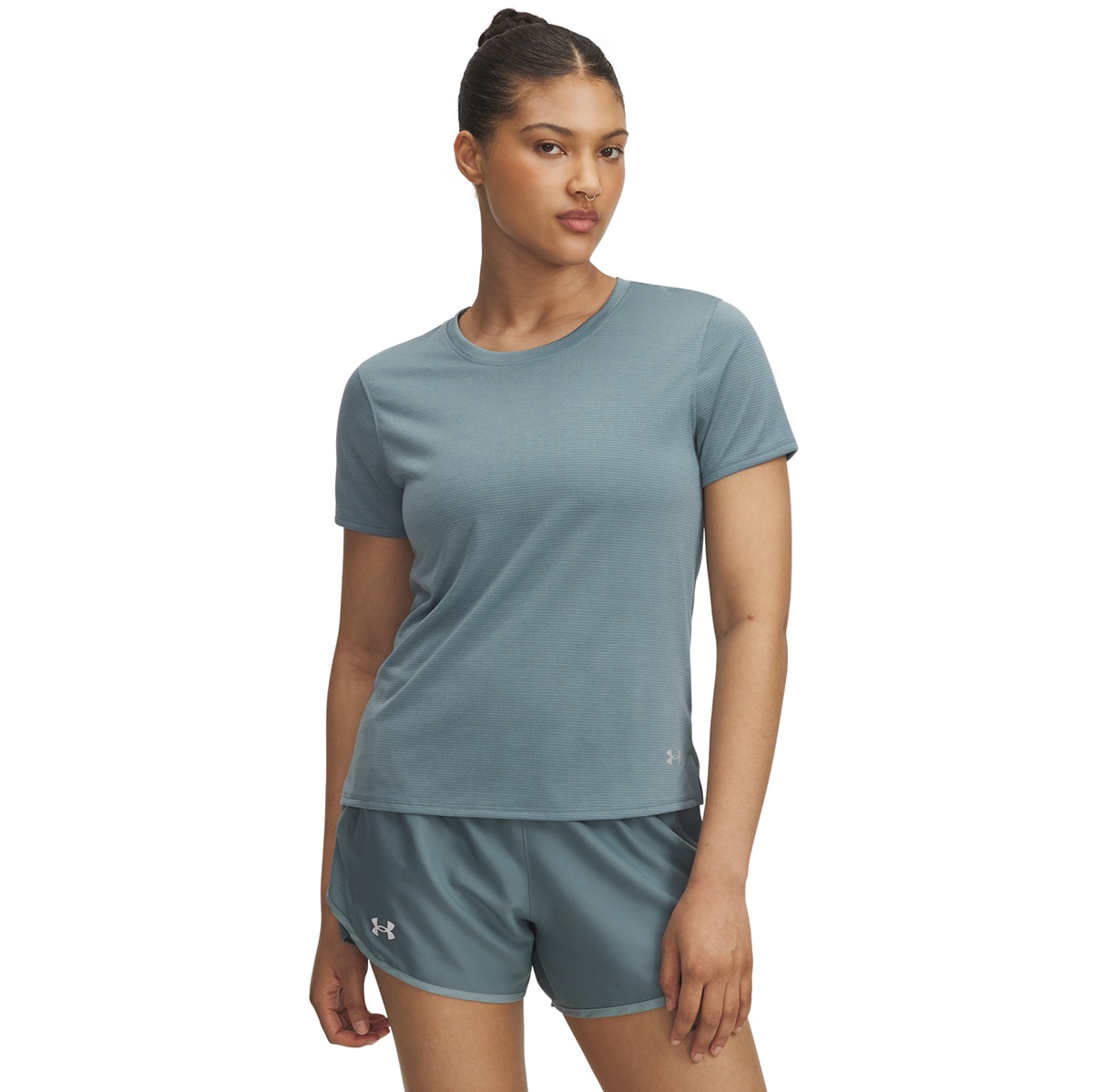 T-shirt de Mulher UA Launch Shortsleeve Azul-1