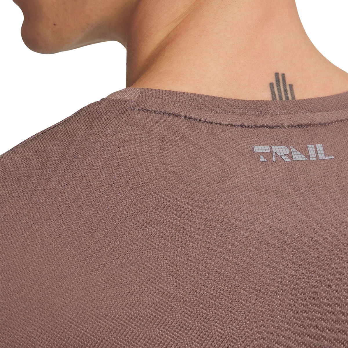 T-shirt de Homem UA Trail Run SS Castanho-3