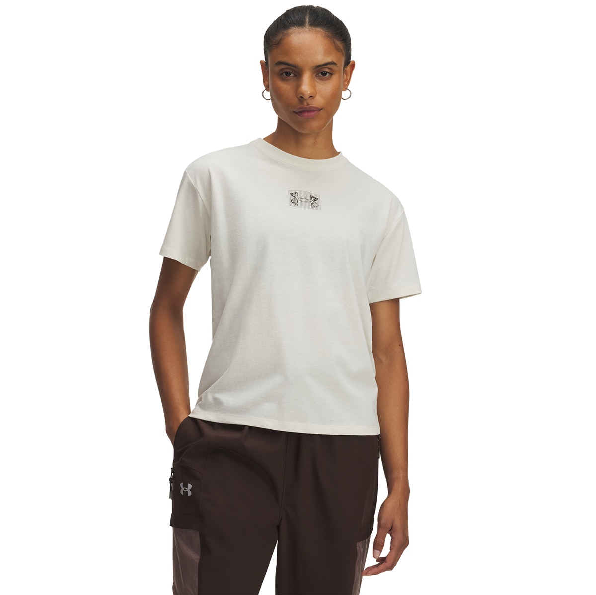 T-shirt de Mulher UA Trail Run Graphic Castanho-1
