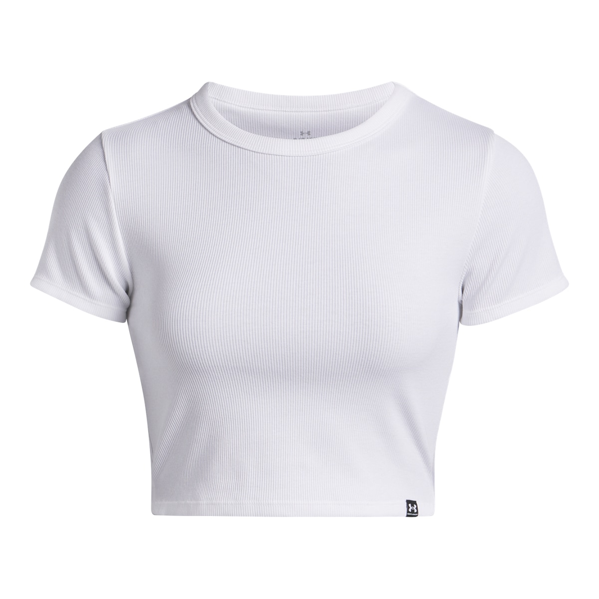 T-shirt de Mulher UA Rival Rib Baby Tee Branco-3