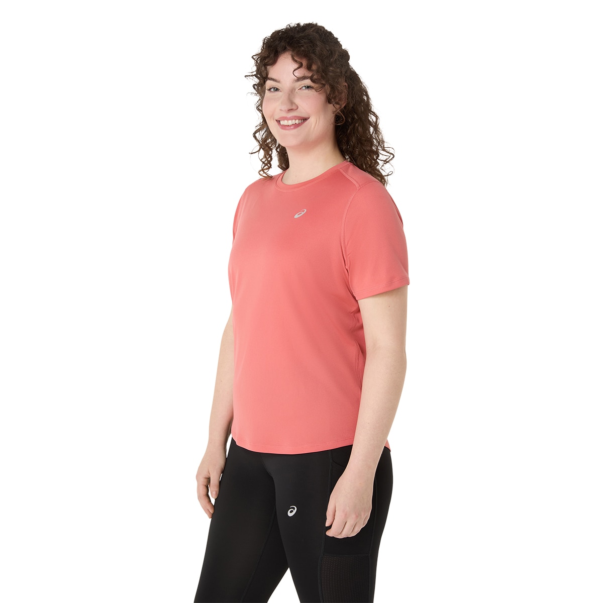 T-shirt de Running de mulher CORE SS TOP Rosa-3